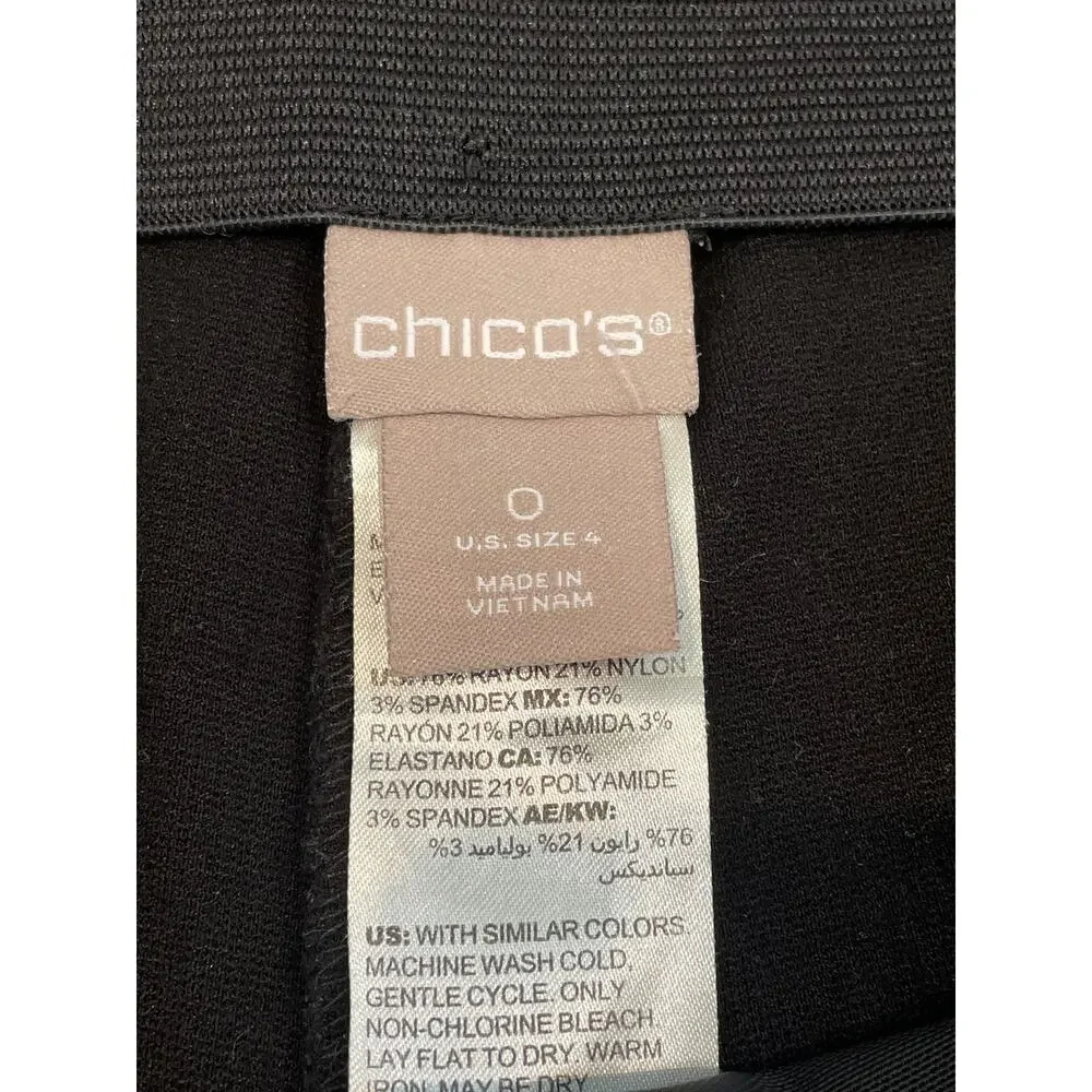 Chico’s Black Pants – Size 0 (Standard size S) – Elastic Waist